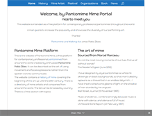 Tablet Screenshot of pantomime-mime.com